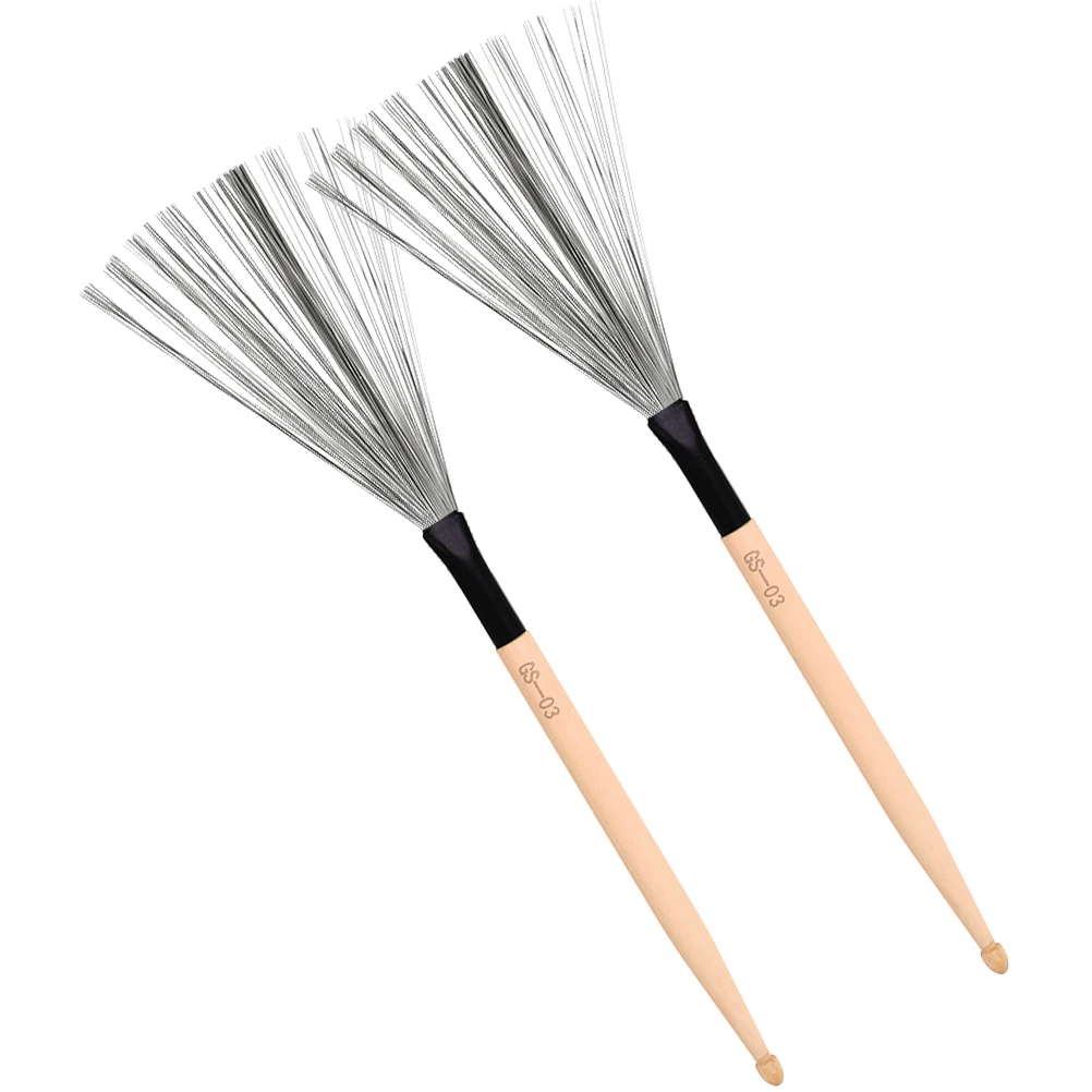 

Maple Sticks Wire Brush Drum Brushes Percussion Accessories Wooden Handle Drums