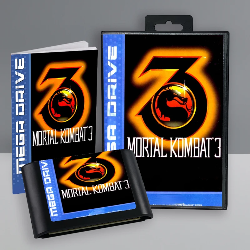 Imagem -03 - Mortal Kombat ii Iii Ultimate Game Card com Box Sega Megadrive Cartucho do Console de Videogame 16 Bit