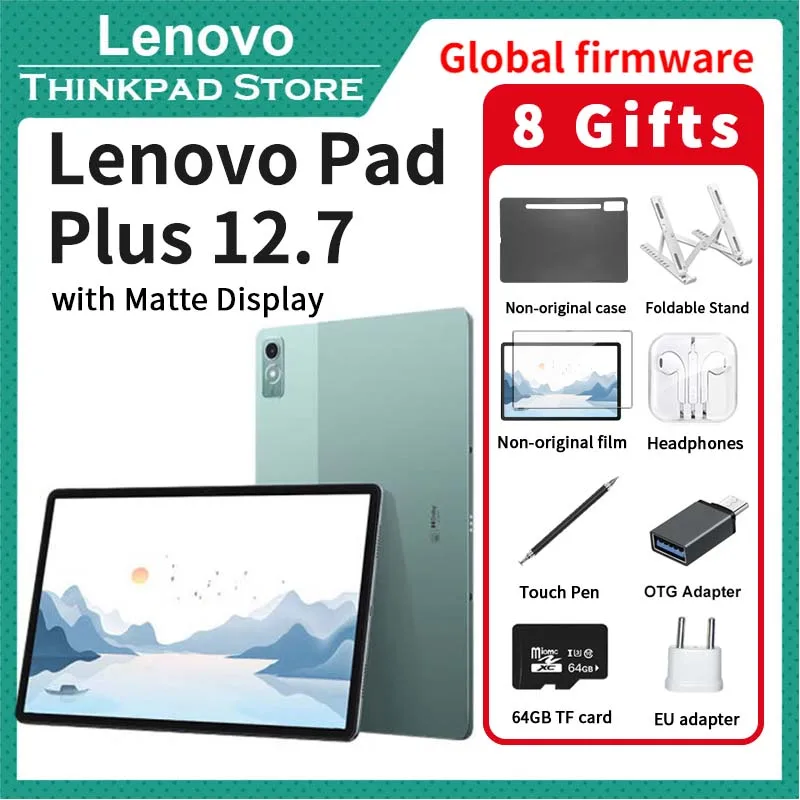 Global Rom Lenovo Xiaoxin Pad Plus 12,7 pulgadas con pantalla mate Luz natural Antirreflejos Pestaña visual cómoda grande P12 12,7"