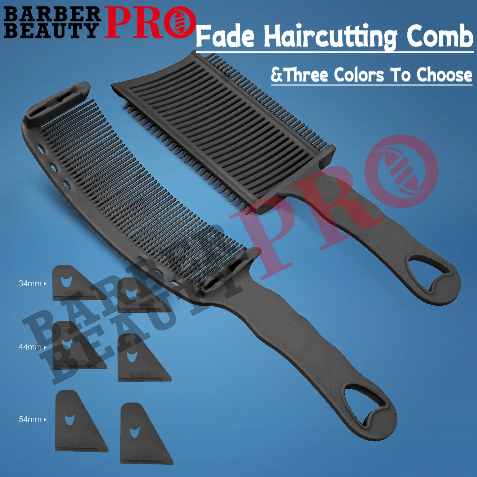 Professional Barber Fading Comb Clipper Blending Flat Top Hair Cutting Combs Heat Resistant For Salon Hairdressing Styling Tool