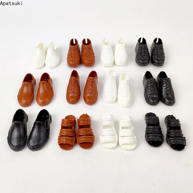 1Pair Fashion Doll Shoes For Ken Boy Doll Sneakers Shoes Slippers 1/6 Male Dolls Accessories For Barbie's Boyfriend Prince Ken