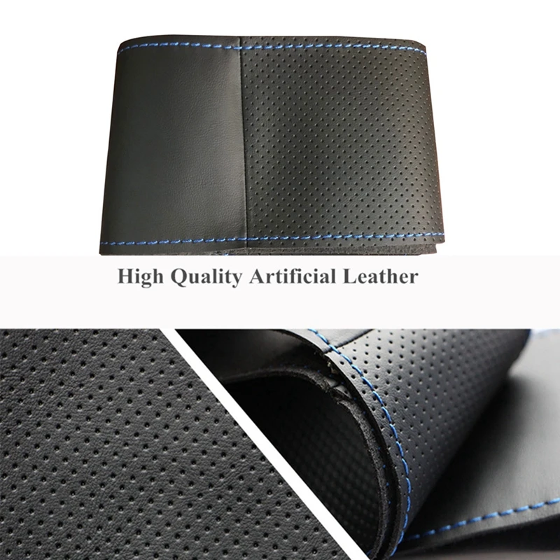 Car Steering Wheel Cover For Volkswagen VW Golf 4 MK4 Passat B5 Seat Leon Polo 1996-2004 Microfiber Leather Car Accessories - Image 5