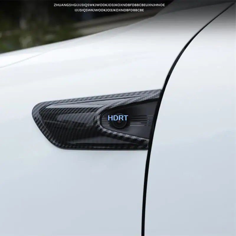 For Nio ET5 2022 + Car Door Side Mark Camera Headwear Cover Leaf Plate Anti-scratch Frame Styling Accessories Exterior Sticker