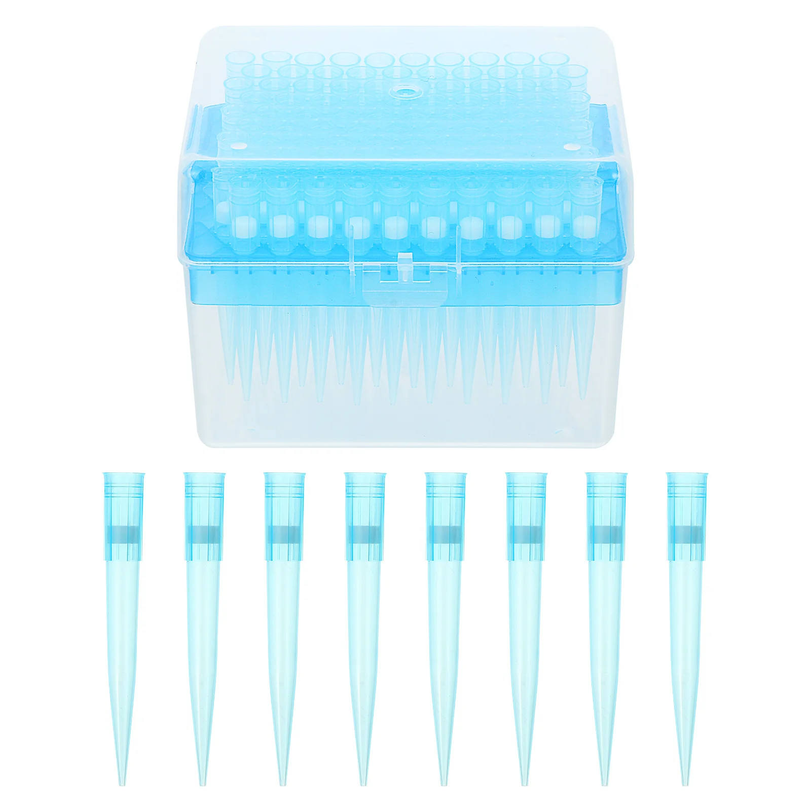 

96Pcs Filter Pipette Tips Disposable Lengthened Plastic Pipettor Accessory Scientific Laboratory Experiment Accurate Transfer