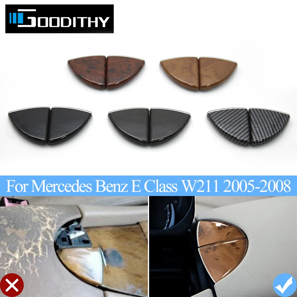 Tampa do console central do carro caixa de apoio de braço trava alça painel capa guarnição para benz classe e w211 e55 amg e320 e500 2005-2008