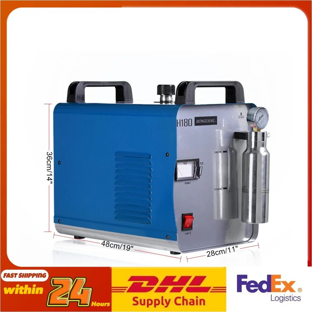 Oxygen Hydrogen Generator 95L/400W or 75L/300W Gas Flame Welder Acrylic Polisher Polishing Machine + 2 Torch Tip &1 Flame Torch