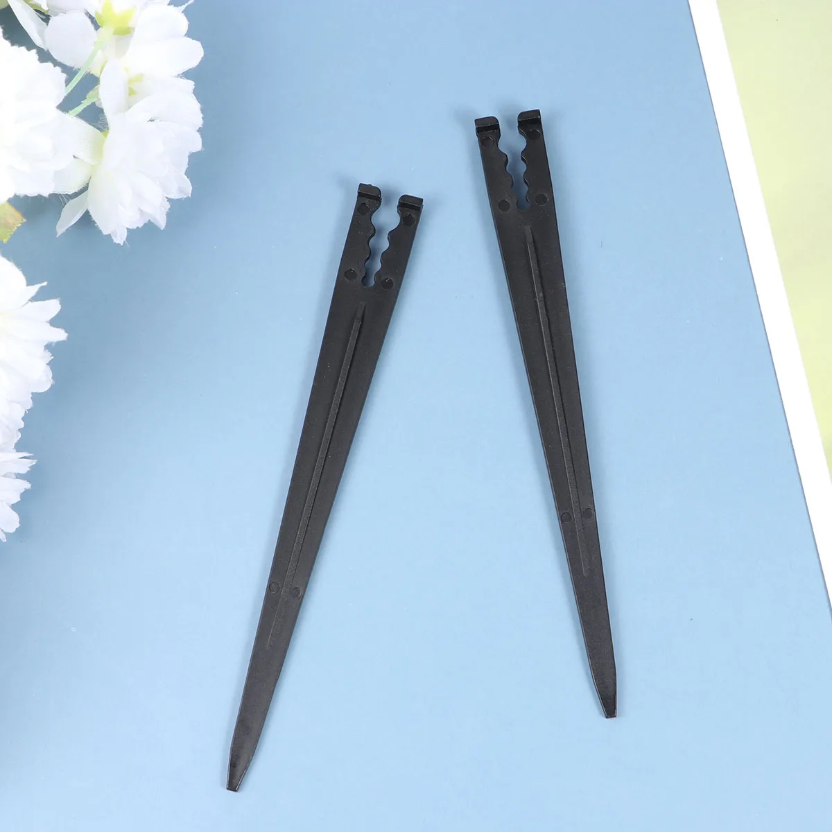 

50Pcs Plastic Insert Rod for Drip Irrigation System Pe Ground Rod Horticultural Agriculture Water Saving Tools Black