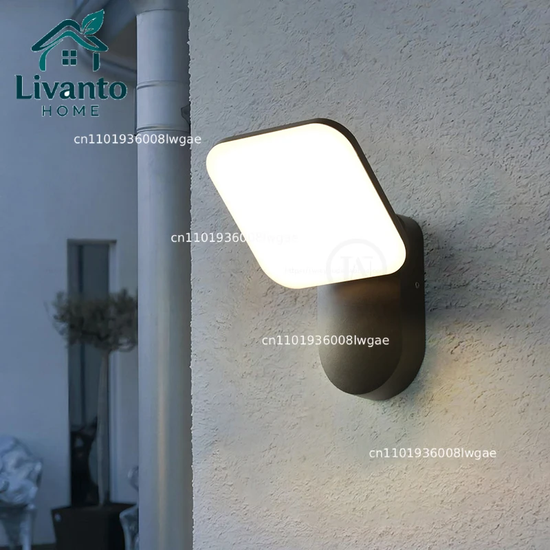 

LED Wall Light Outdoor Waterproof Led Light PIR Sensor Outdoor Wall Lamps for Balcony Garden Hotel Aluminum Lighting