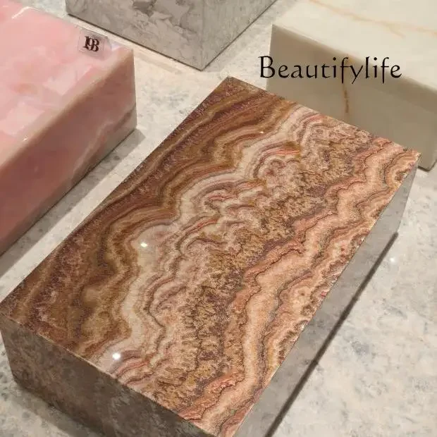 

V Натуральный камень Xizang Ruby Напольный ящик для гостиной Журнальный столик Мраморный итальянский минималистичный стиль Различные настройки