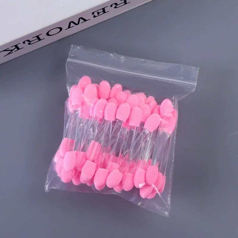 Hadow – applicateurs de brosses jetables double face, 50/100/200 pièces, comprenant des yeux en éponge pour fard à paupières en usine, vente en gros