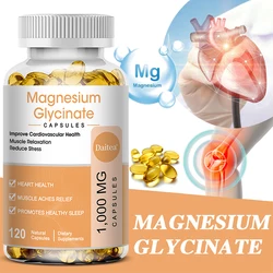 Magnesium Glycinate Capsules - Helps with Stress, Muscle, Sleep, Joints, Bones, Immune and Cardiovascular Health