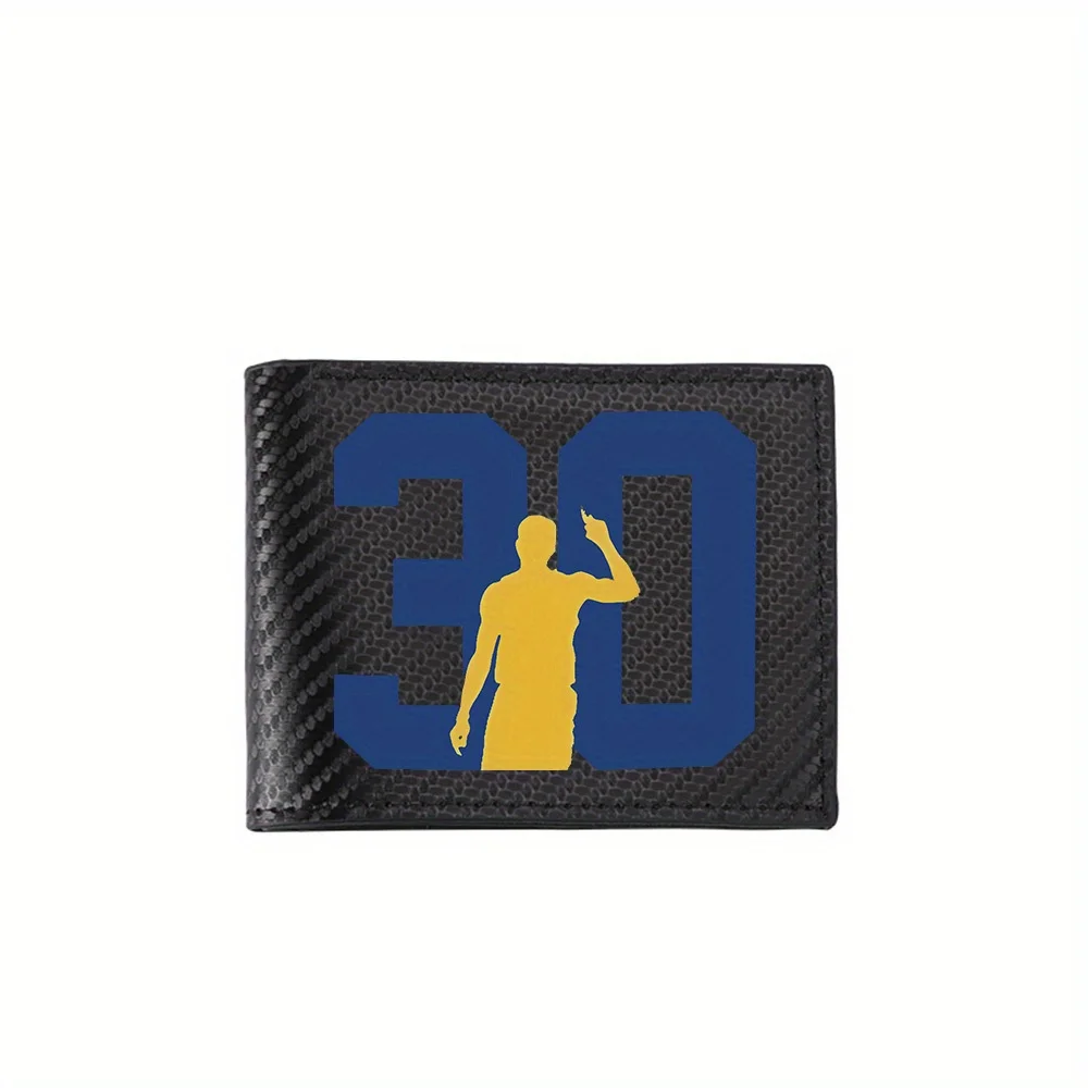 Basketball player golden number thirty Men's Wallets Simple Business Modern Stylish Printing Design Gifts For Father Boyfriend C