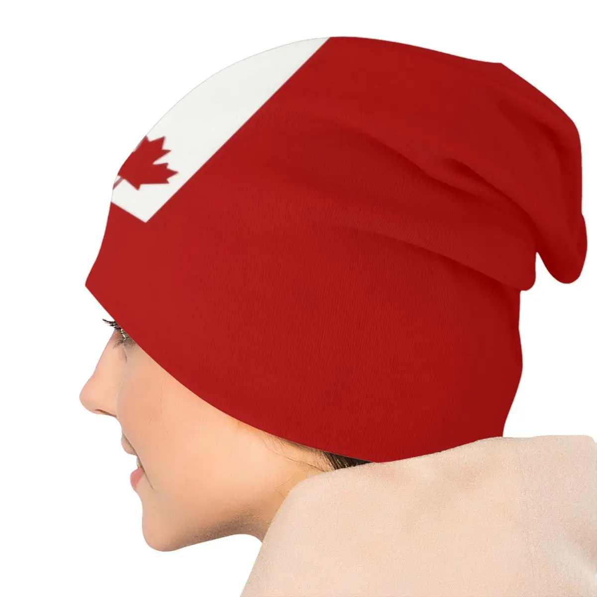 Minimal Canada Flag Beanie Cap Unisex Winter Warm Bonnet Homme Knitting Hats Fashion Canadian Pride Skullies Beanies Hats For