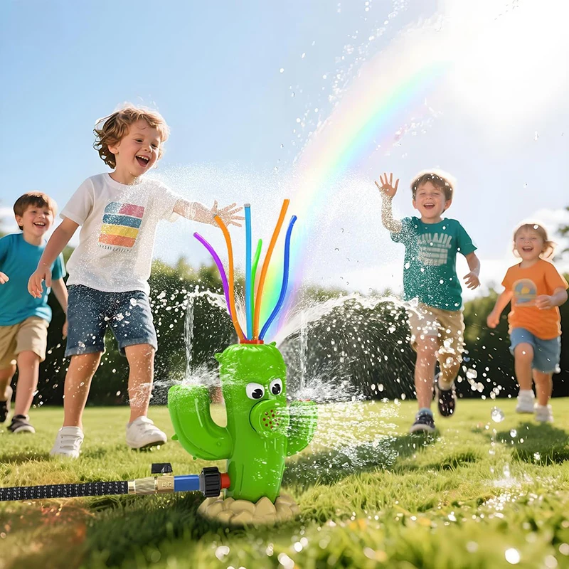 

Cactus Sprinkler Family Member Outdoor Water Splashing Toy Summer Garden Cartoon Sprinkler Children's Bath Toy