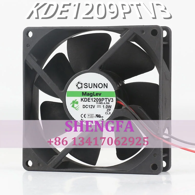 SUNON KDE1209PTV3 9CM 90x90x25mm 9025 12V 1W Maglev Server Chassis Inverter Mute three-wire Cooling Fan