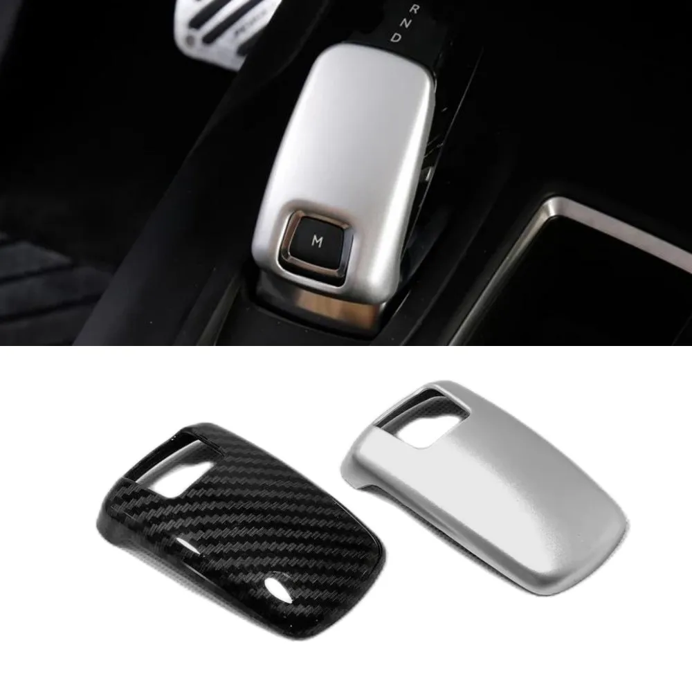 

1pcs ABS Matte Carbon fiber Car gear shift lever knob handle cover Cover Trim For Peugeot 508 Allure SW GT 2018 2019 Accessories