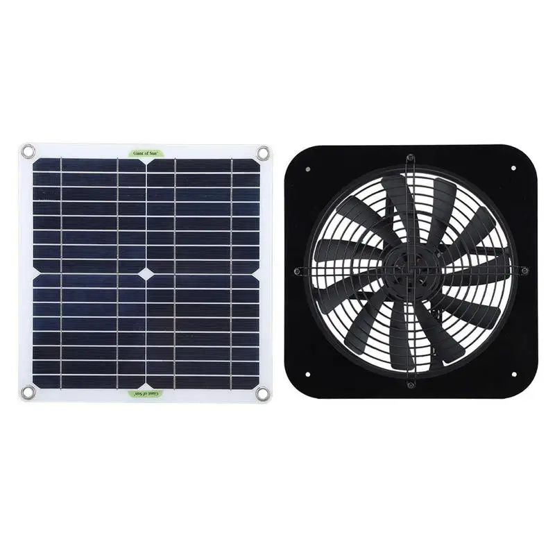 Household Solar Exhaust Fan Waterproof Solar Powered Dual Fan Kit Multifunctional Powerful Mute Exhaust Fan For Home Accessories