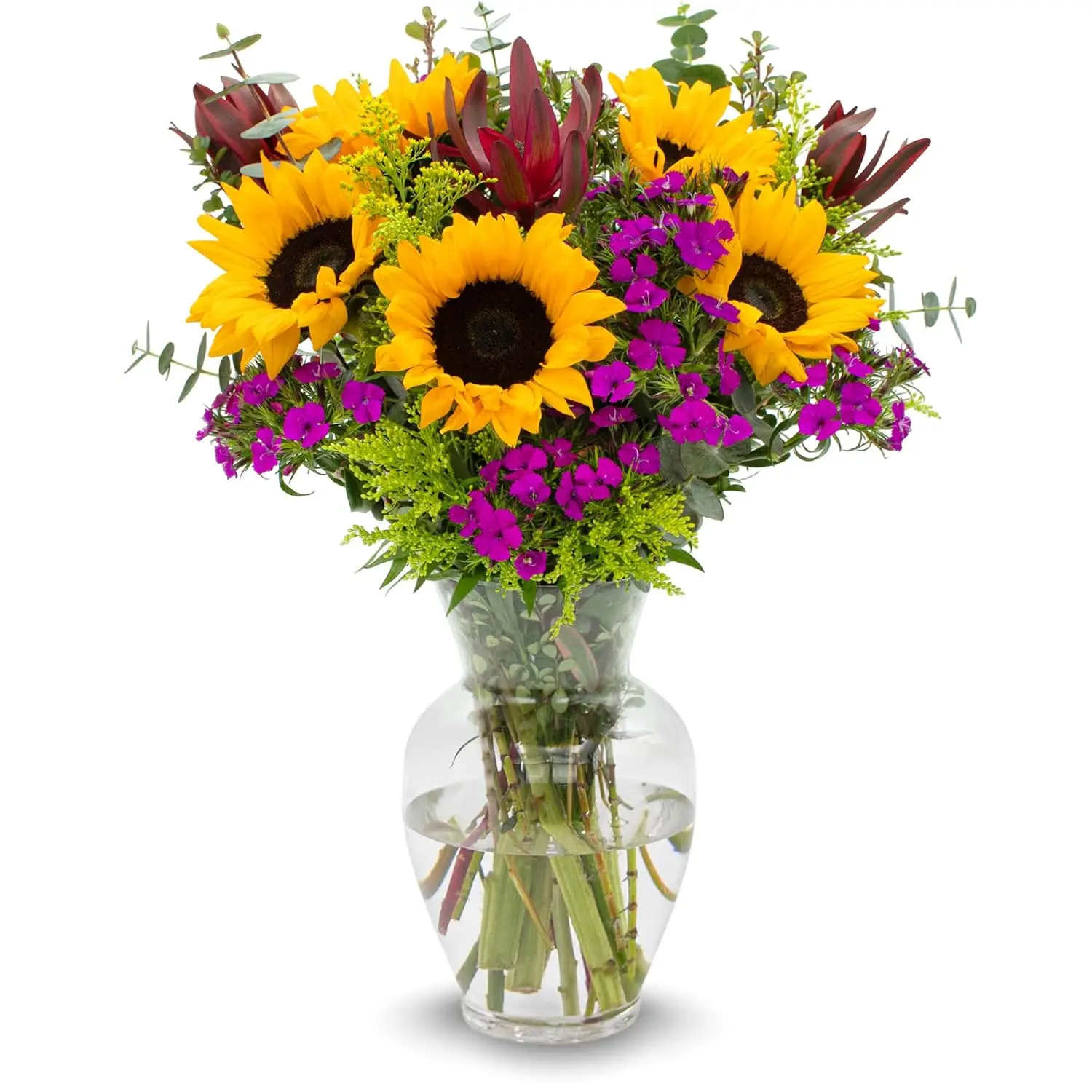 

- Wildflower Bouquet (Includes Glass Vase) - Next Day Fresh Flower Delivery - Gift for Anniversary