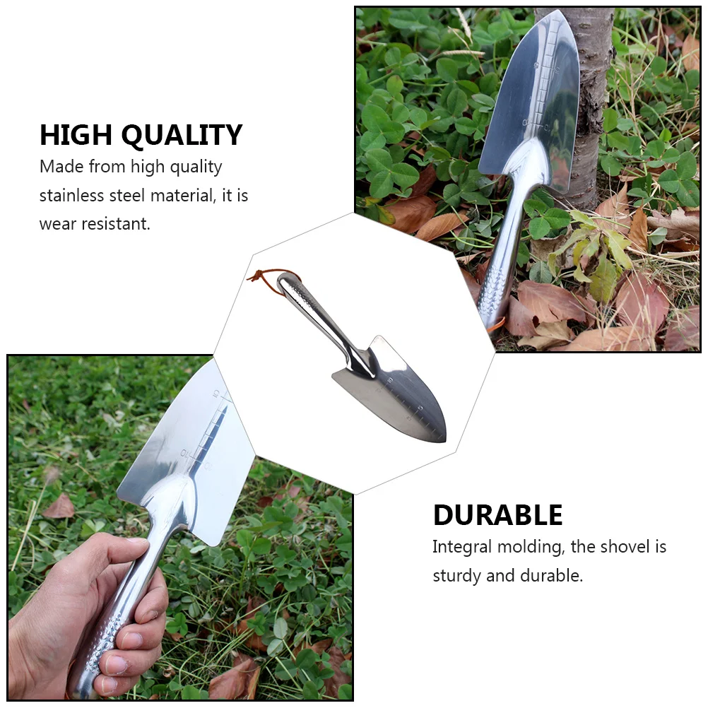 

Stainless Steel Transplanter Trowel Small Garden Hand Shovel Durable Rust-Resistant Tool For Planting Weeding Lightweight
