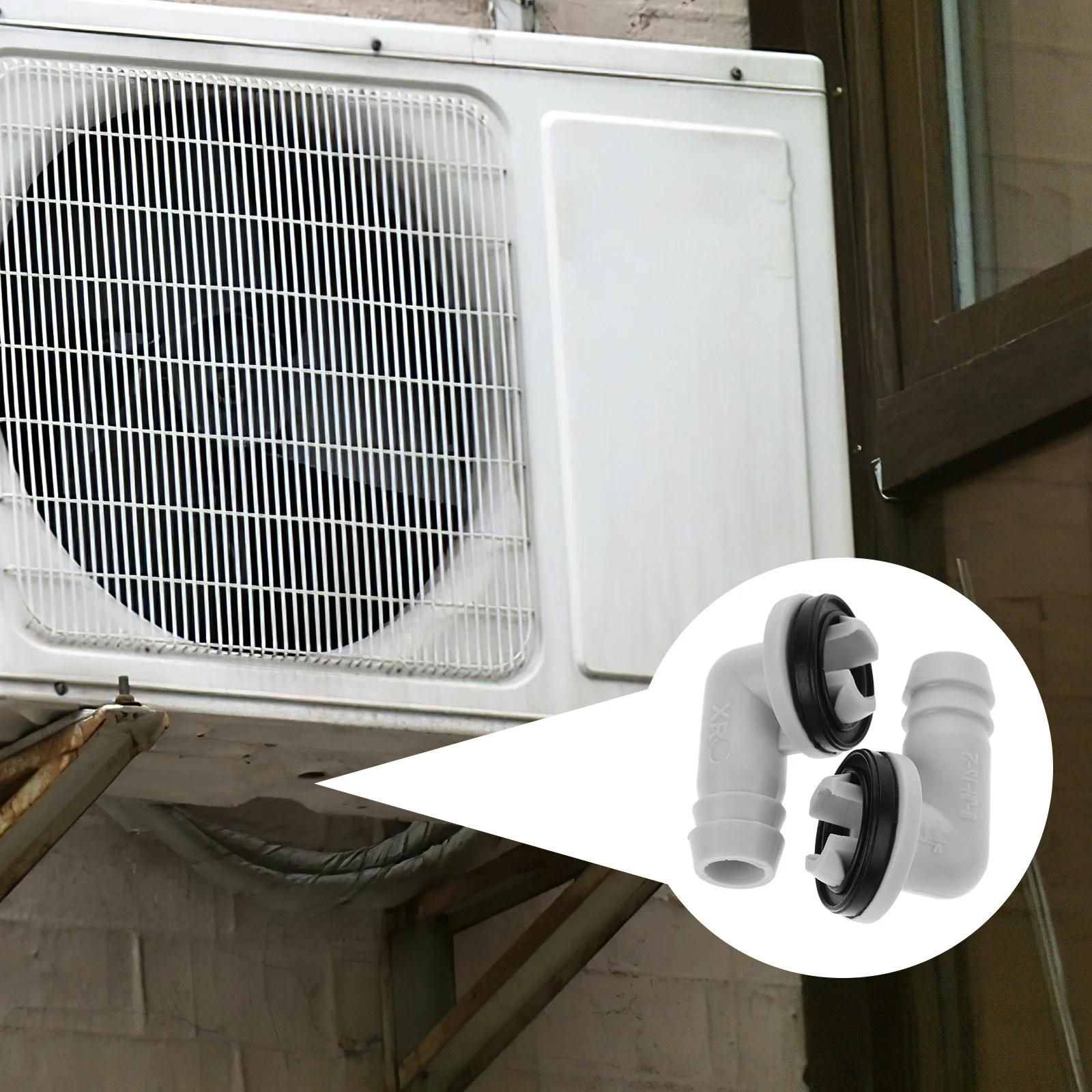 

2pcs Drain Pipe Plug Condensate Hose Coupler 15mm Air Conditioner Parts Fitting Split AC Unit Adapter Window Connector Plastic