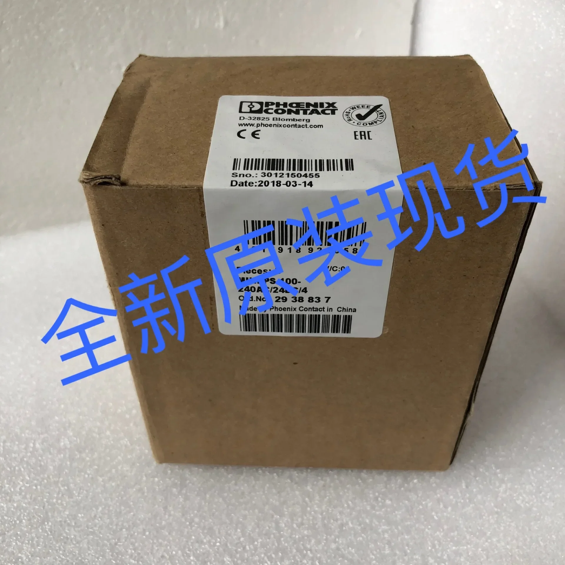 2026.5 MINI-PS-100-240AC/24DC/4 Phoenix Phoenix2938837 Brand New Original Stock