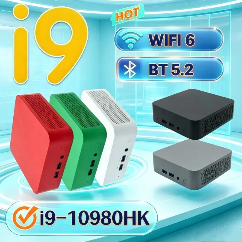 2026 Intel Core I9 10980HK Mini PC 16GB RAM 1TB SSD Windows 11 4K Secure Gaming PC Commercial Use WIFI 6 BT5.2