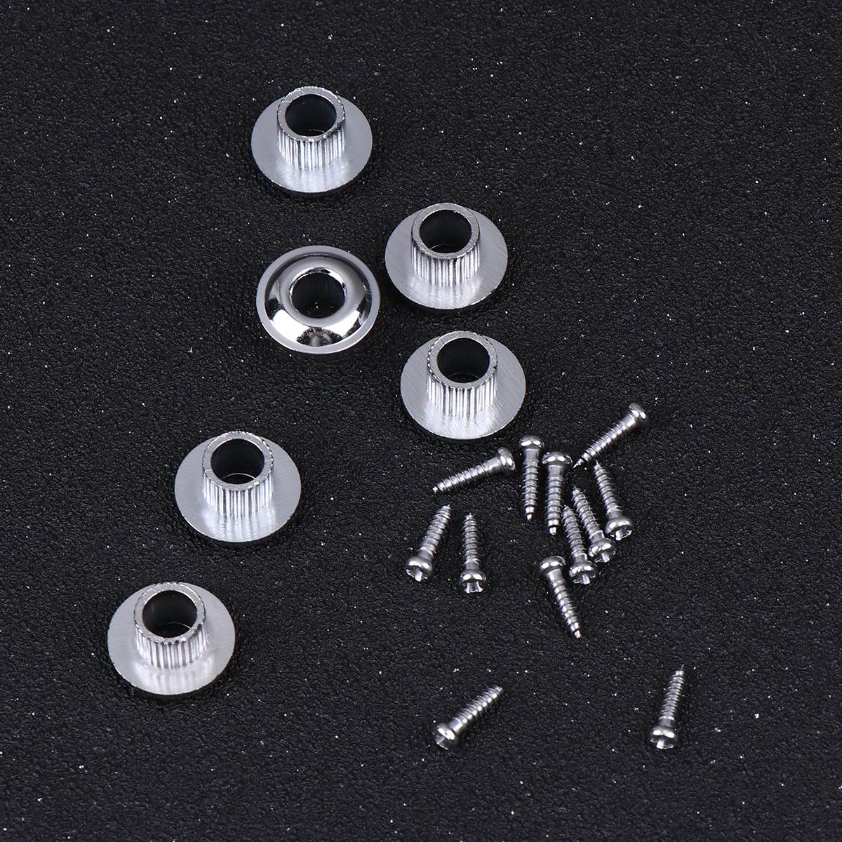 

5pcs 10 Sets Semiclosed Guitar Tuner Conversion Bushing Adapter Ferrules Guitar Tuner Bushings with Mounting Screws