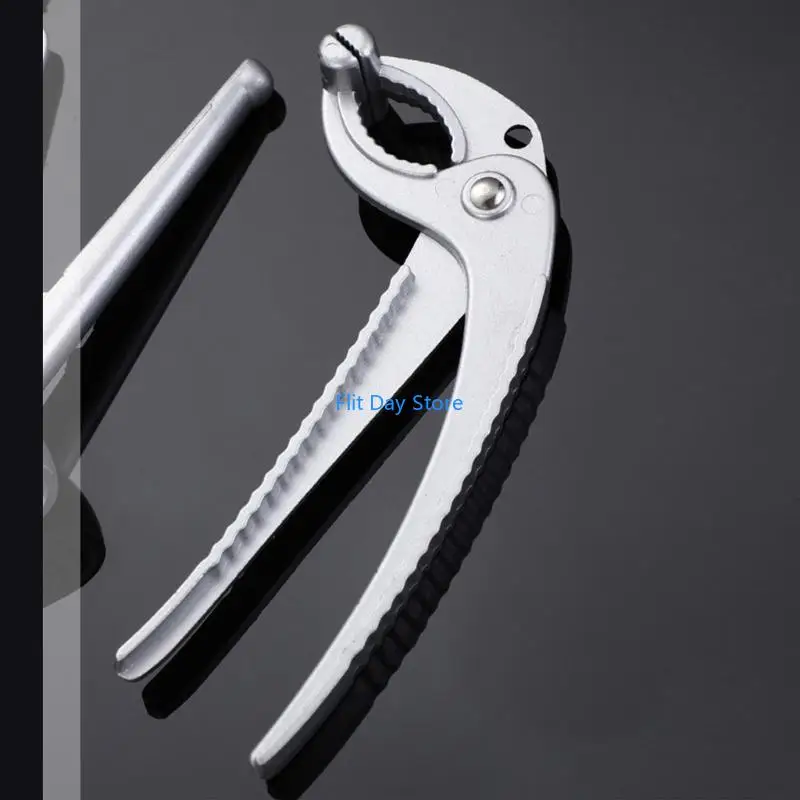 F92C Multipurpose Heat Resistant Aluminum Anti Scalding Clamp Tongs Hot Plates Gripper Nut Cracker for Indoor Kitchen Tasks