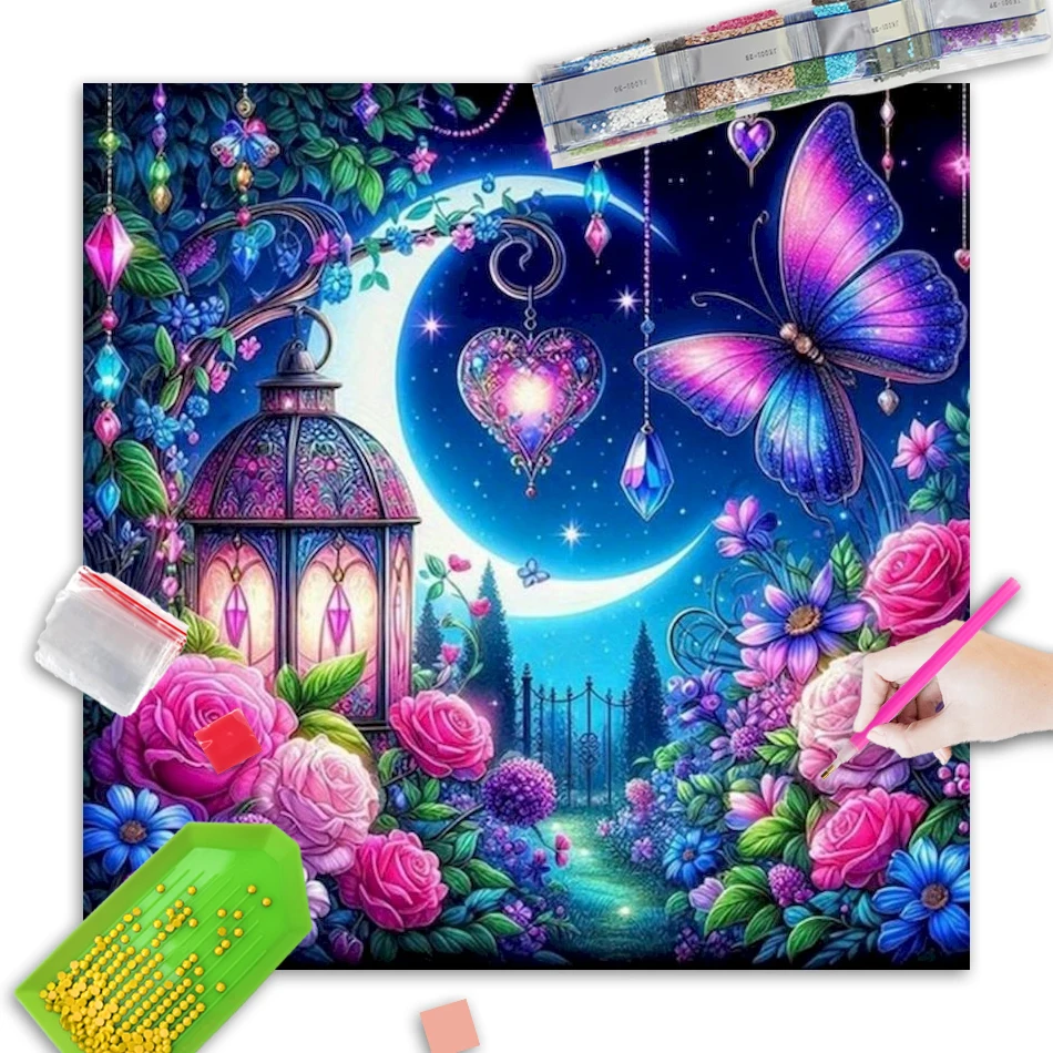 

GATYZTORY 5D DIY Diamond Painting Landscape Suitable For Beginners Diamond Mosaic Flower Cross Stitch Embroidery Handmade Gift