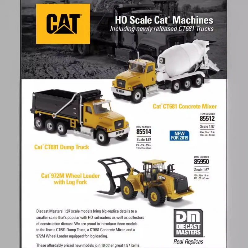 

Collectible Diecast Model DM 1:87 CAT CT681 Mixer Carter,Dump Truck Construction Vehicle Alloy Model,Business Gift,85512