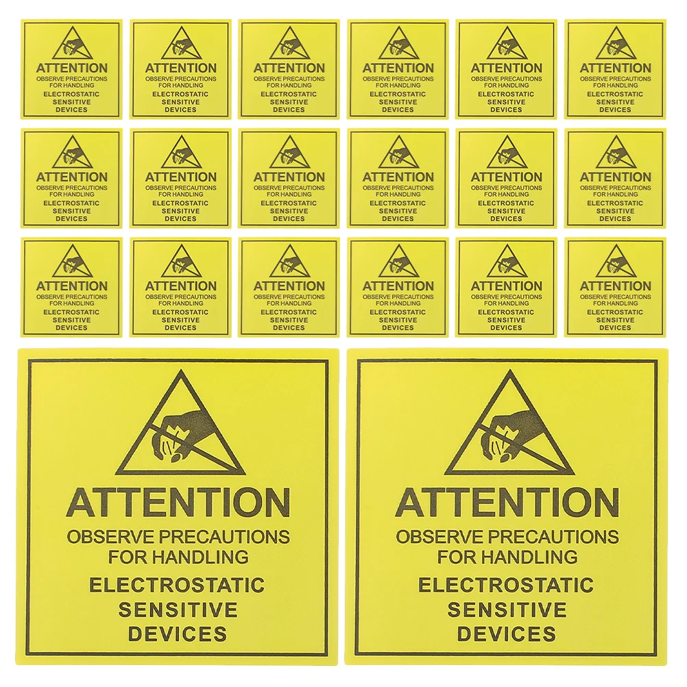 

200Pcs Electrostatic Caution Stickers Anti Static Self Adhesive Labels for Electronic Devices Safety High Voltage