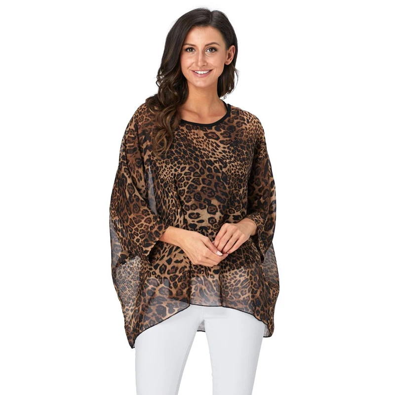 BHflutter 4XL 5XL 6XL Plus Größe Frauen Bluse 2019 Sexy Off Schulter Leopard Print Sommer Tops Tees Casual Chiffon Blusen shirts