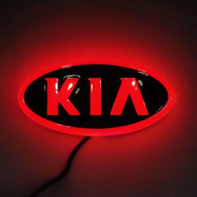 4D car logo lamp LED badge car logo lamp luminous decorative lamp auto parts decoration for KIA K5 Souranto soul Freddie Serato