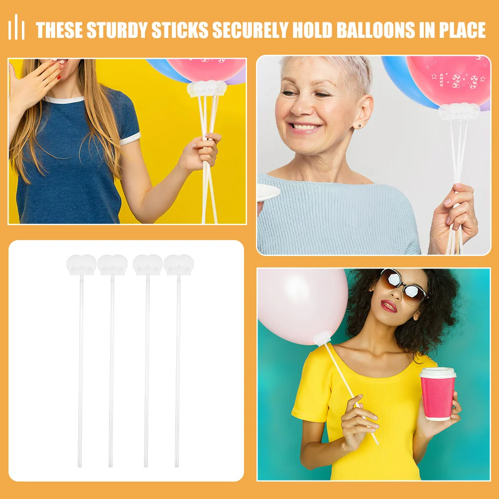 

40Pcs Party Accessory Kit Balloon Sticks and Connectors with Clips for Balloon Display Stand Decor Party Supplies,