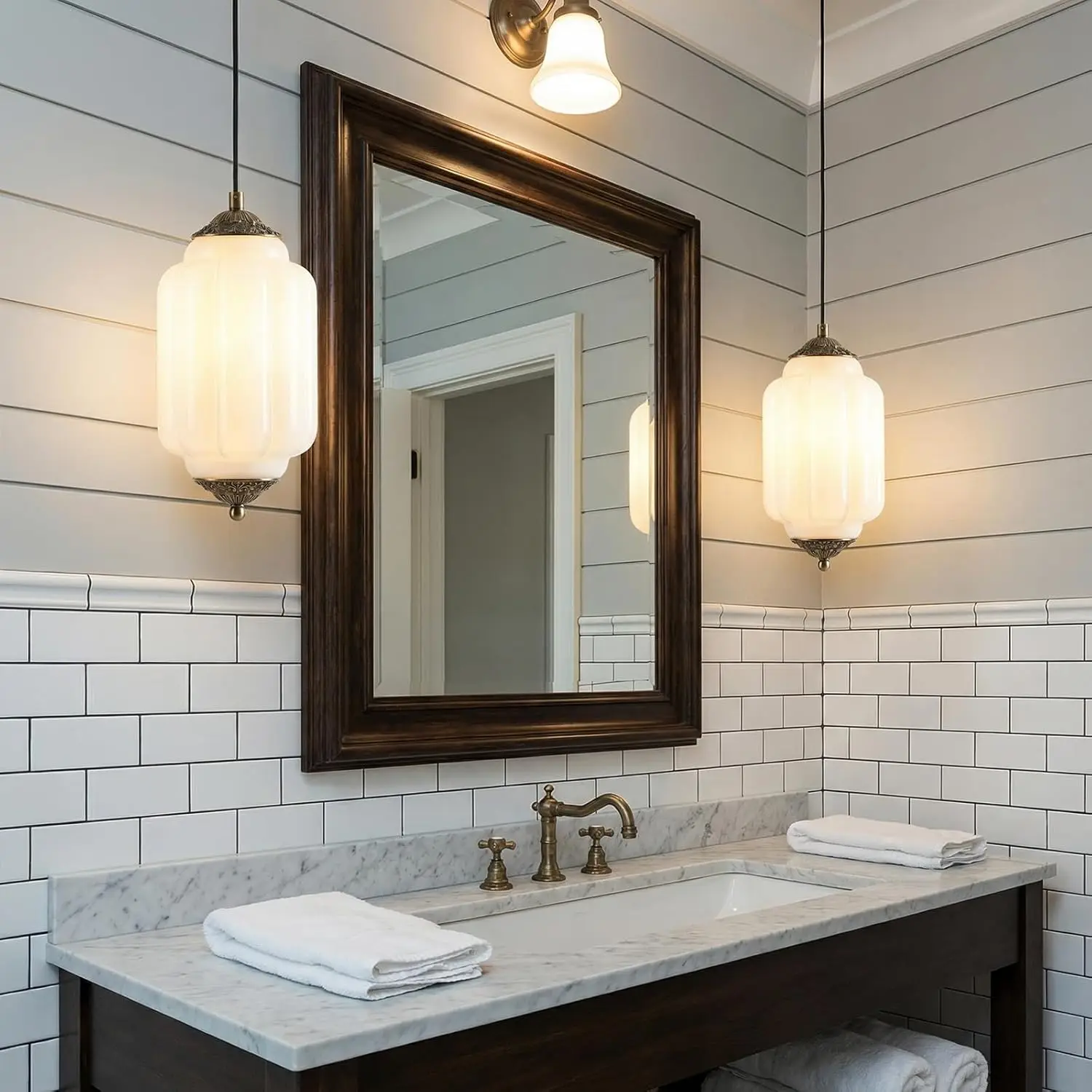 

Vintage Glass Pendant Ceiling Lights with an LED Bulb 3 Color Options Retro Pendant Lamp for Dining Room Kitchen Bedroom Hallway