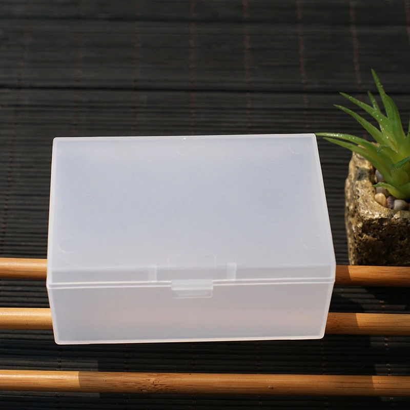 Plastic Storage Box Rectangular Translucent Box Dustproof Storage Case For Card Medicine Sundries Container Organizer