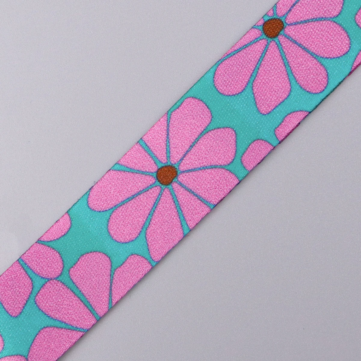 Pink Daisy Flower Lanyard Neck Strap Keychain Plant ID Card Cover Badge Holder Mobile Phone Hang Rope Keyring Accessories Gifts