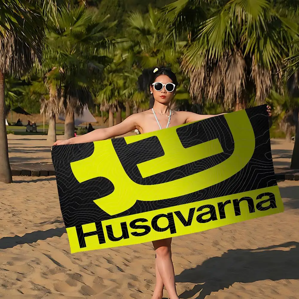 H-HusqvarnaS Logo Beach Towel Colorful Bath Towels For Girl Microfiber Quick Dry Custom Sand Free Beach Yoga Spa Gym Pool view 5