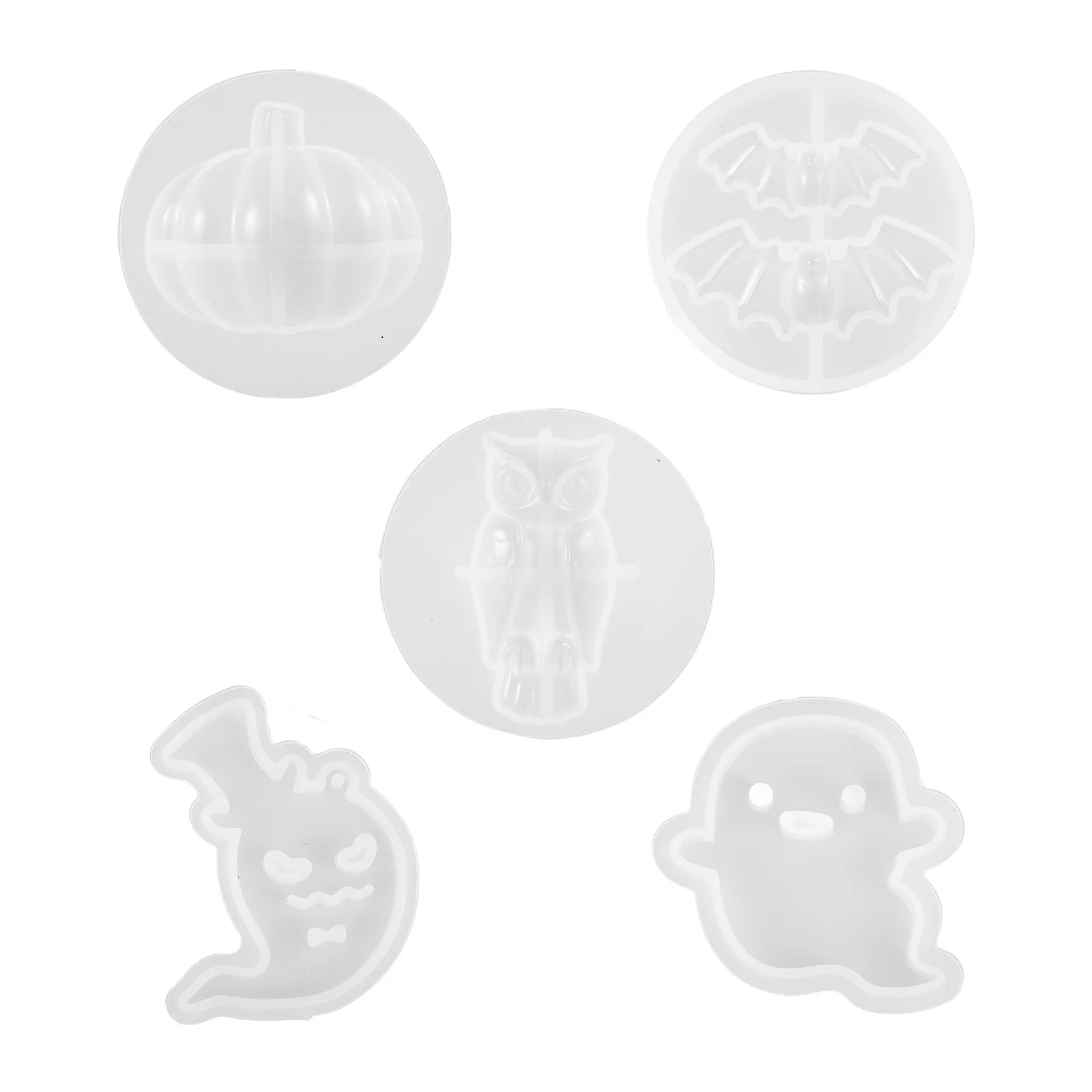 

Earrings Halloween Mold Ghost Shape Resin Keychains Silicone Pendant White Kit Decor