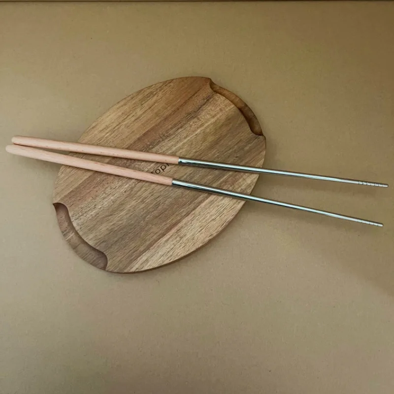 resistant and high-grade, paint-free and wax-free chicken wing wood, hot pot extended fried dough sticks, non-slip chopsticks