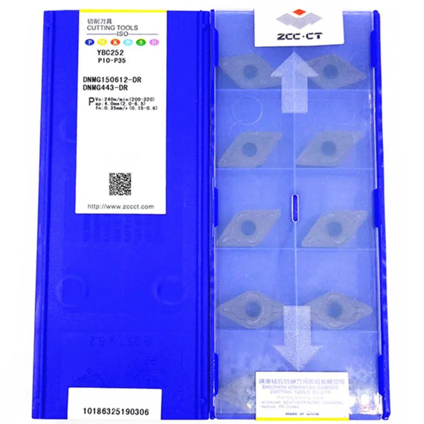 

DNMG150608-DR YBC152/DNMG150612-DR YBC152/DNMG150608-DR YBC252/DNMG150612-DR YBC252 ZCC.CT CNC carbide inserts 10pcs/box