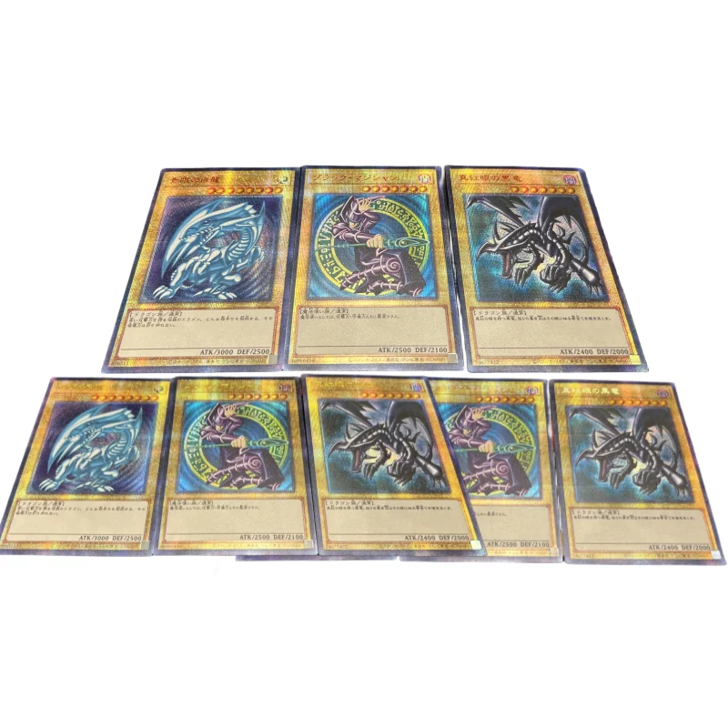 Yu Gi Oh Cards Dark Magician Girl the Dragon Knight Blue-Eyes White Dragon Anime Game Characters Collection PSER Cards DIY Toys