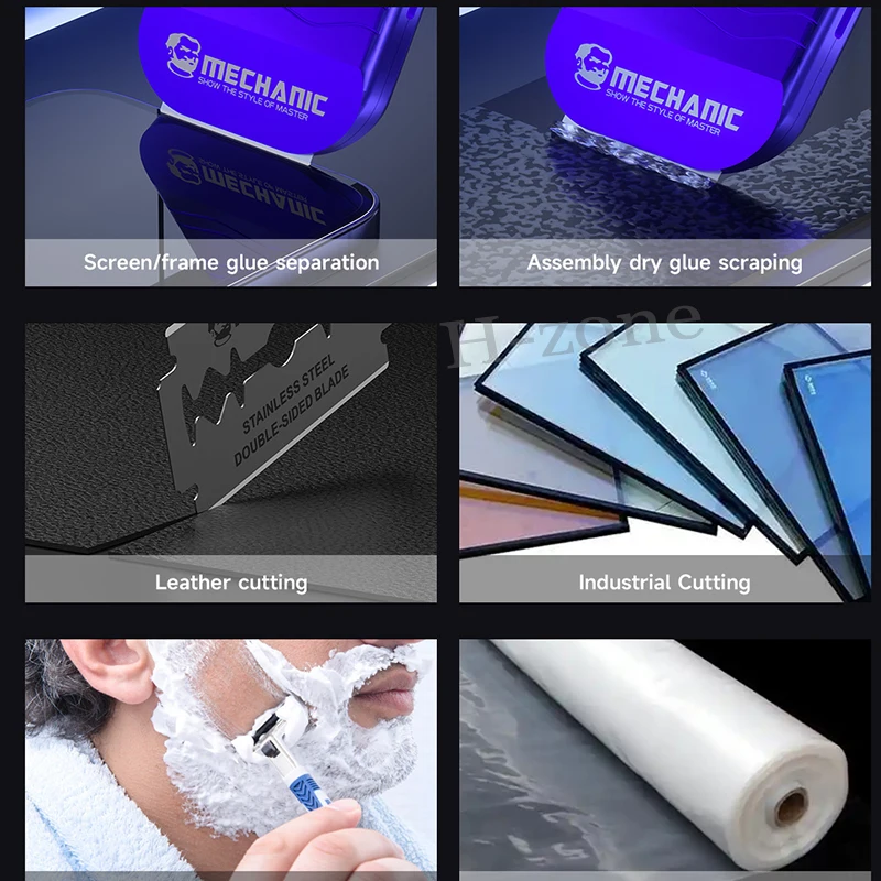 ميكانيكي ماج برو شفرة ذات حواف مزدوجة لإزالة الغراء للهاتف المحمول LCD مقبض مغناطيسي OCA أداة فتح شاشة إزالة الغراء