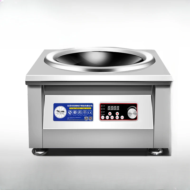 Commercial induction cooker 8000W concave 8Kw electric stove, kitchen equipment, kitchen utensils, stir frying,