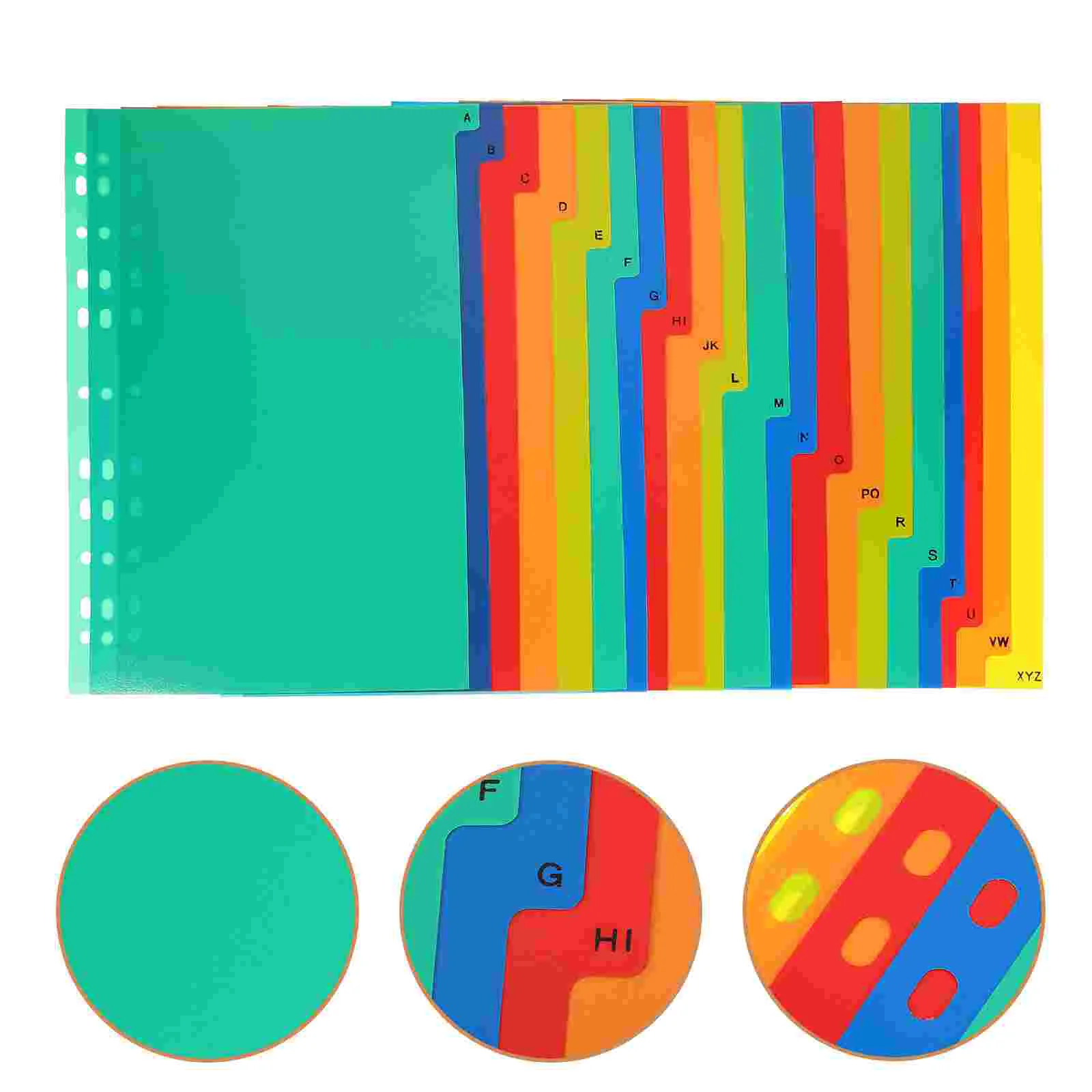 Imagem -04 - Plastic Binder Tabs para Book Binder Folder Folhas Soltas Divisores de Página Arquivo Numérico pp a4 20 21 Pcs