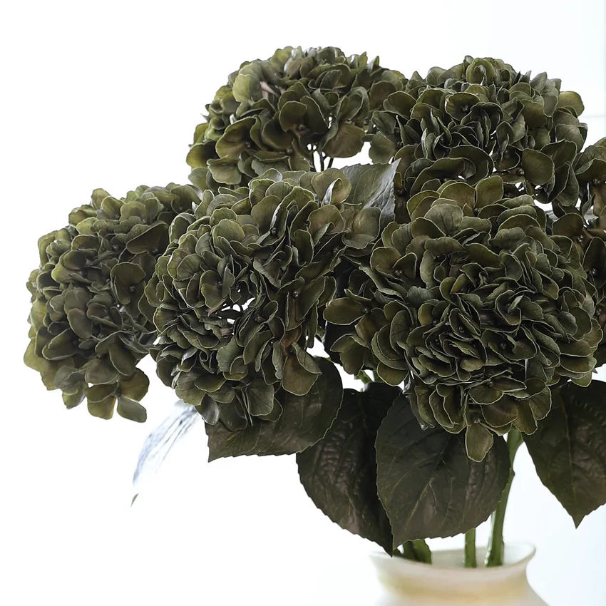 4 Stück Künstliche Latex-Hortensien, Echt Aussehende Blumen für Hochzeits-Blumenarrangements, Realistische Hortensien für Heimdekoration und Partydekoration – Detail 1
