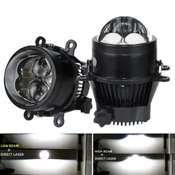 QIDEWIN 3-Inch Projector LED Headlight H11 HB3 9005 Hi Lo Beam 80W Bi Lens Waterproof Aluminum for BMV Honda Laser Fog Lamp