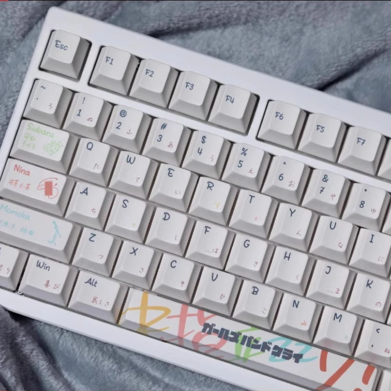 GIRLS BAND CRY Theme Keycaps Set PBT Cherry Profile 140keys Custom Original Handmade Keycaps for Mechanical Keyboard Accessories