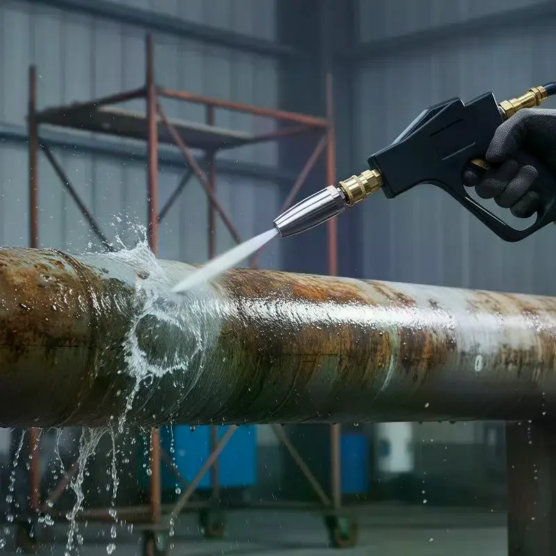 High Pressure Washer Turbo Rotating Nozzle Stainless Steel Heat Resistant for Greasy Kitchen Floor Workshop Cleaning