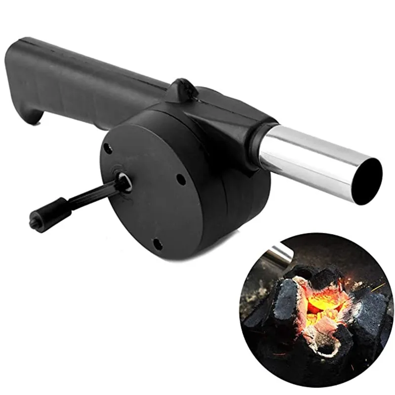 Ventilateur de barbecue portable, souffleur d'air, allume-feu rapide, soufflet de feu manuel pour barbecue extérieur, outils pour pique-nique et camping